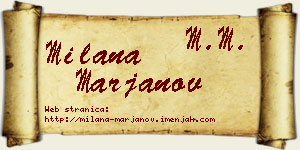 Milana Marjanov vizit kartica